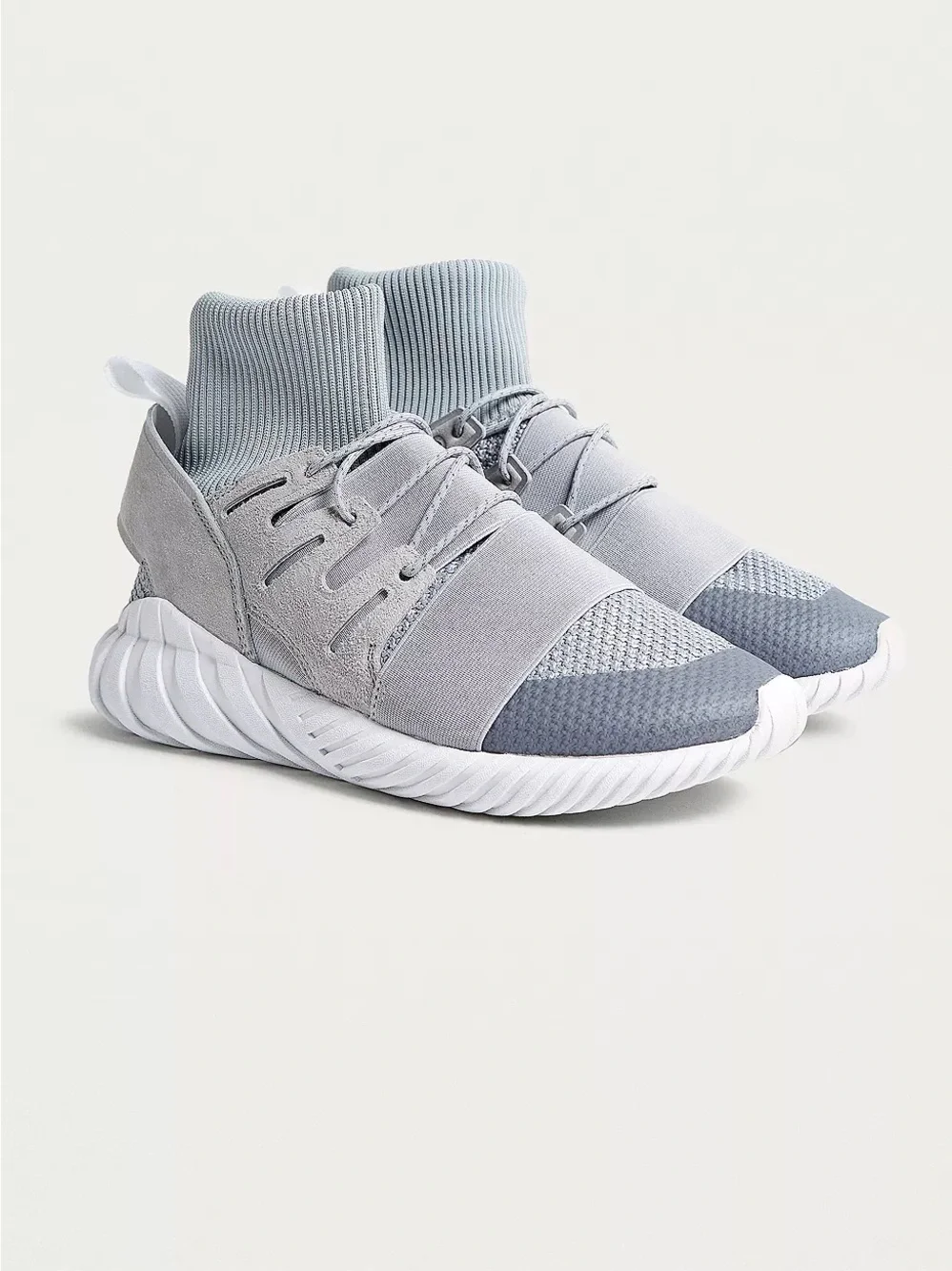 adidas Originals Tubular Doom Winter Grey Primeknit Sock Trainers Size 5.0